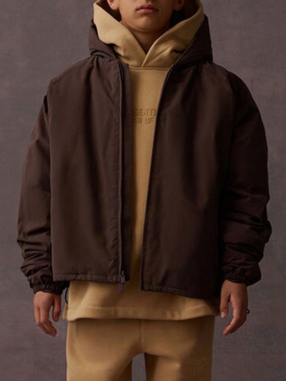 Essentials Fear of God  Youth Plum jacket size 10